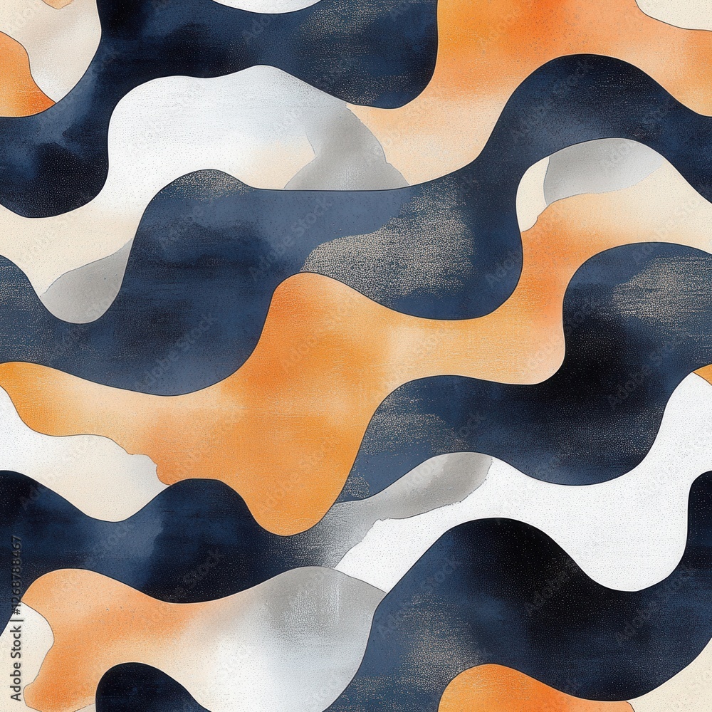 Poster dynamic watercolor doodle art showcasing abstract patterns in vibrant colors