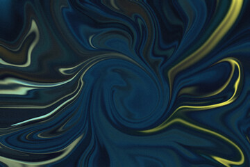 a mesmerizing digital artwork that captures the essence of a cosmic vortex, blending deep blues and vibrant yellows in a fluid, abstract pattern.