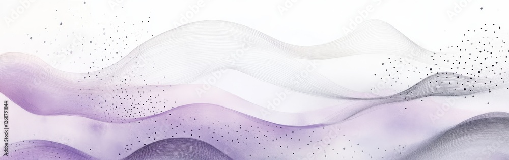 Poster soft pastel lavender strokes blend seamlessly in a tranquil abstract artwork that captivates the vie