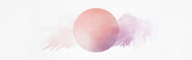 Abstract circular design with soft pastel hues on a minimalist background, illustrating harmony in simplicity