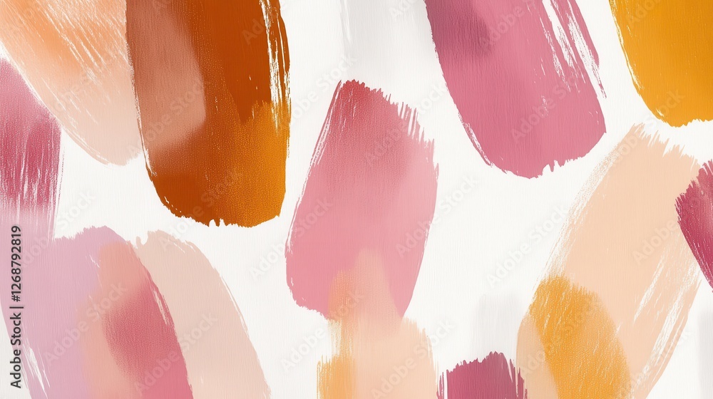 Aufkleber soft hues blend in a warm and inviting pencil strokes background full of gentle abstract shapes