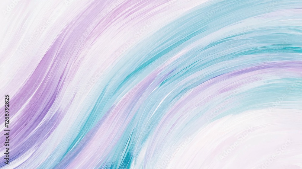 Poster flowing pastel patterns creating a serene backdrop with soft pencil strokes in soothing colors