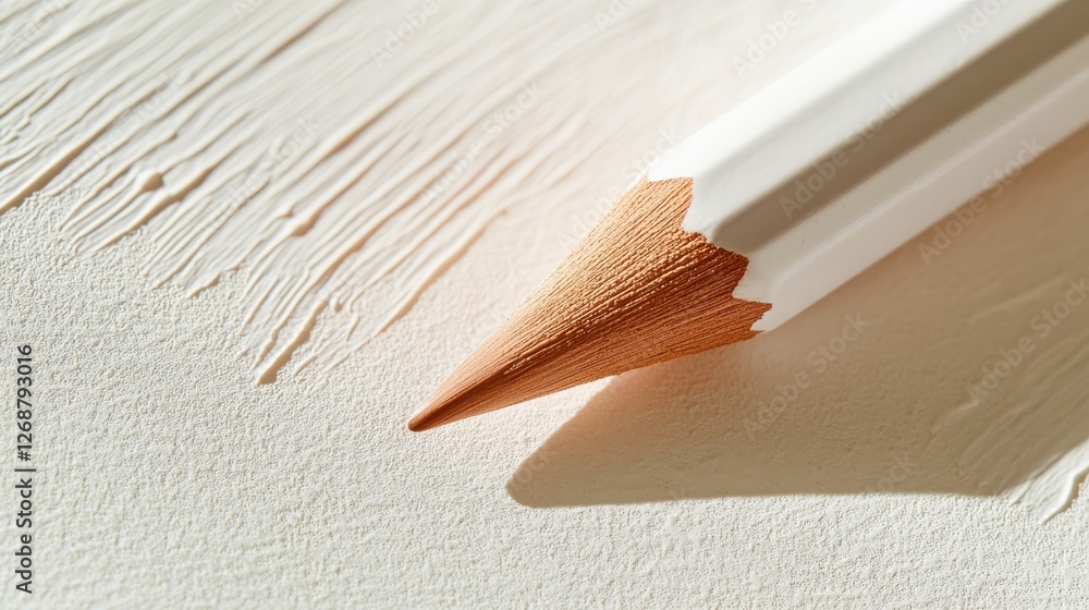 Leinwandbilder smooth pencil strokes create amber and peach textures on a blank canvas under soft light in a creati