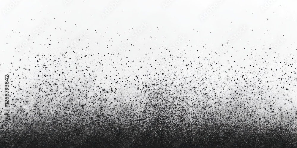 Fototapete Stippled ink texture creating a gradient effect with varying dot density and softness on a white background in a minimalist style
