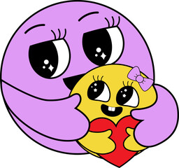 Mother's Day Retro Emoji.