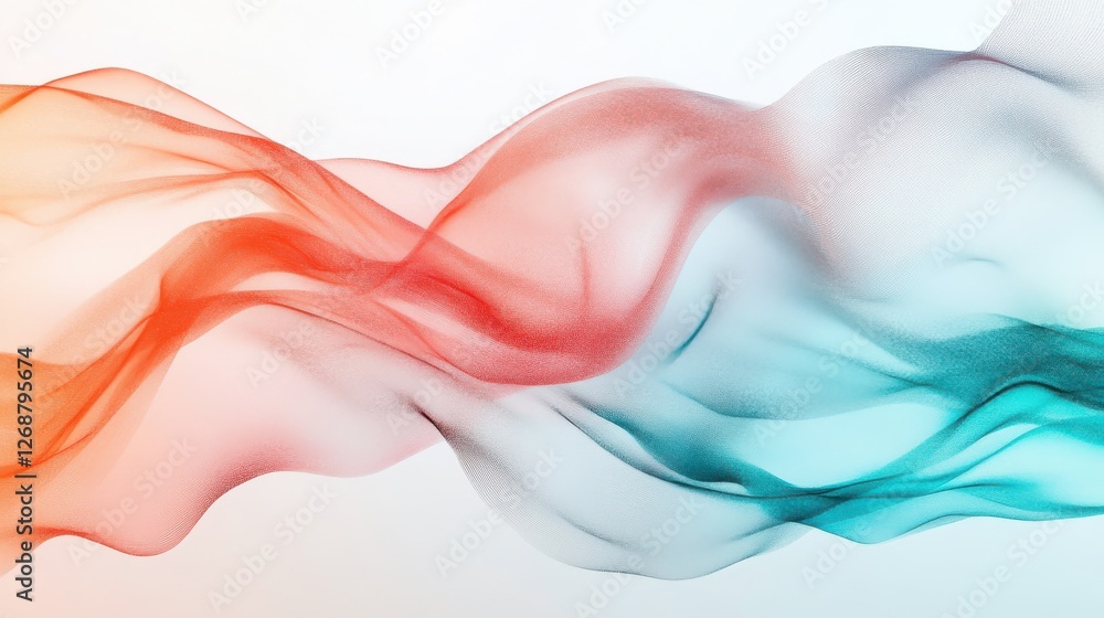 Poster abstract pencil strokes wash in blurred hues conveying motion and fluidity in a dynamic art expressi