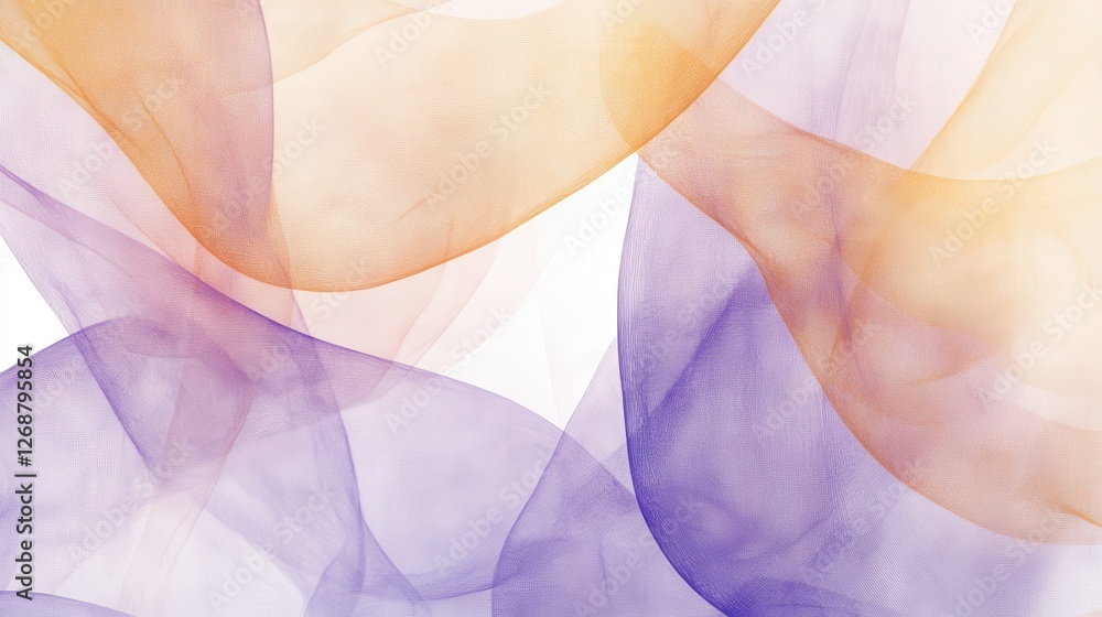Aufkleber abstract pencil strokes create a harmonious gradient of orange and purple hues blending seamlessly i