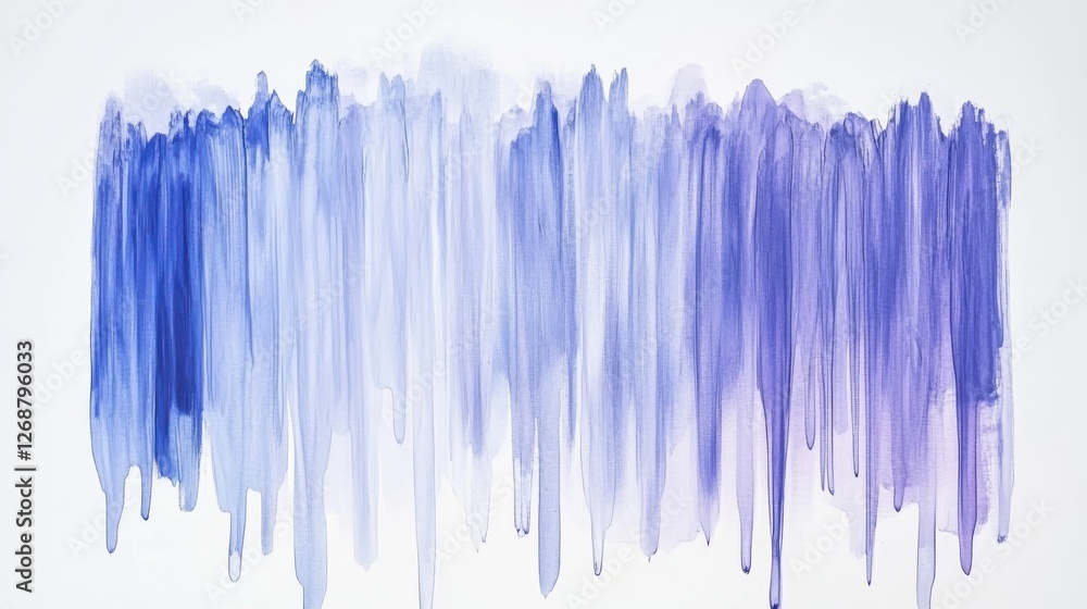 Poster abstract design featuring flowing purple pencil strokes blending with natural elements for a unique 