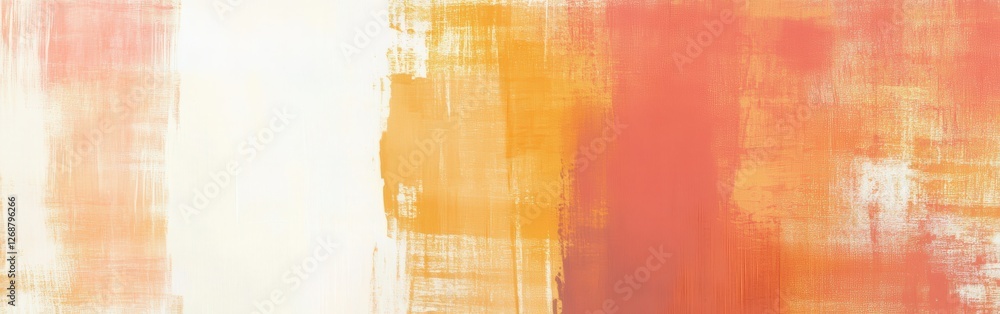 Aufkleber Abstract pencil strokes create a vibrant composition of warm colors and subtle textures in a modern art display