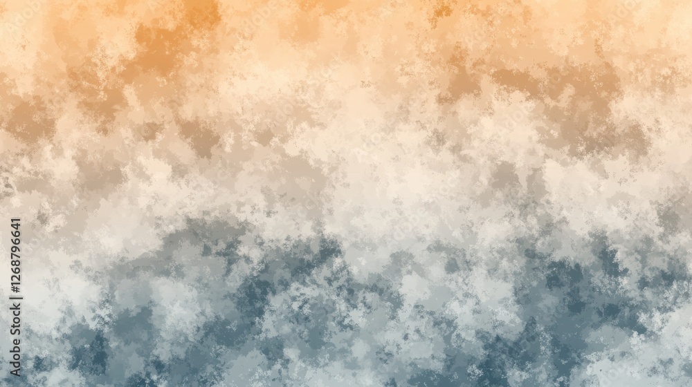 Poster soft gradient transition from warm orange to cool blue with textured overlay