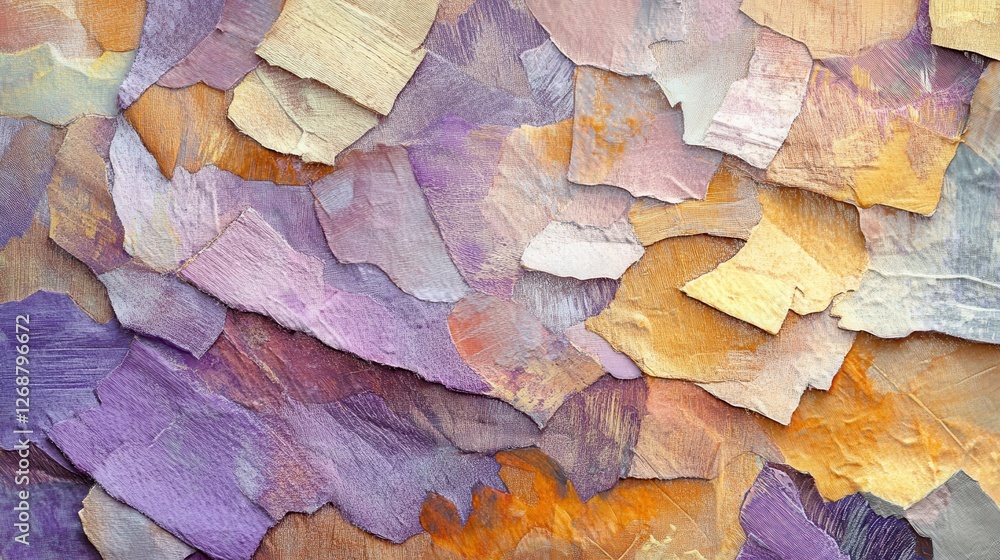 Aufkleber abstract backdrop featuring jagged pencil strokes in a blend of pastel colors reminiscent of artisti