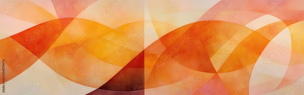 Poster overlapping pencil strokes create vibrant layers in abstract artwork showcasing shades of orange and