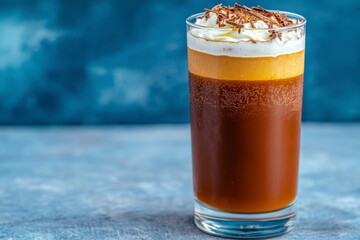 Iced Coffee with Whipped Cream and Chocolate