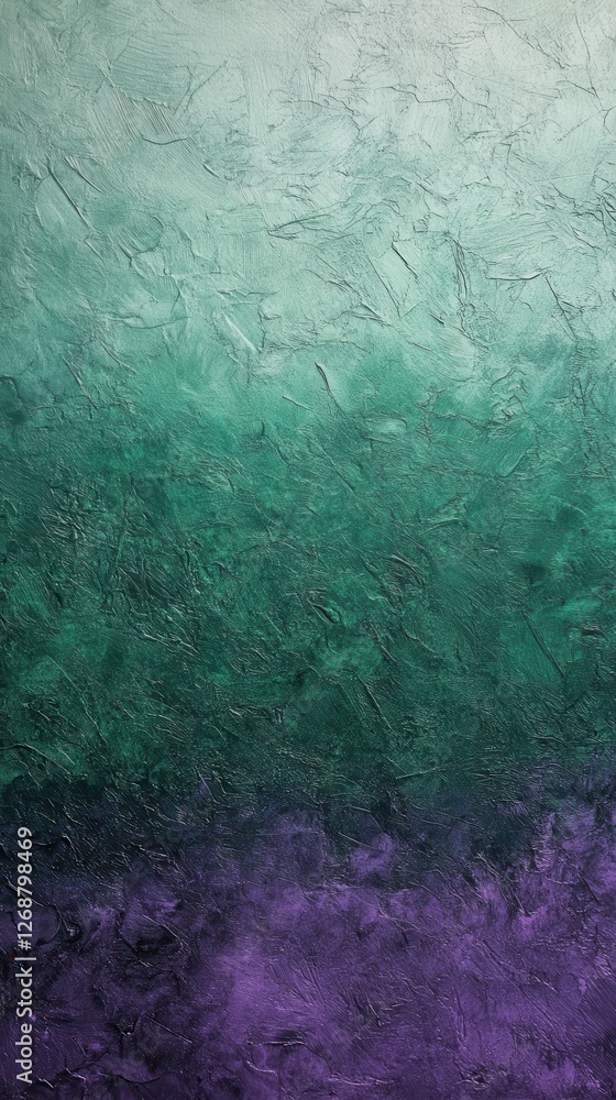 Poster Textured gradient background transitioning from green to purple, showcasing an abstract canvas design