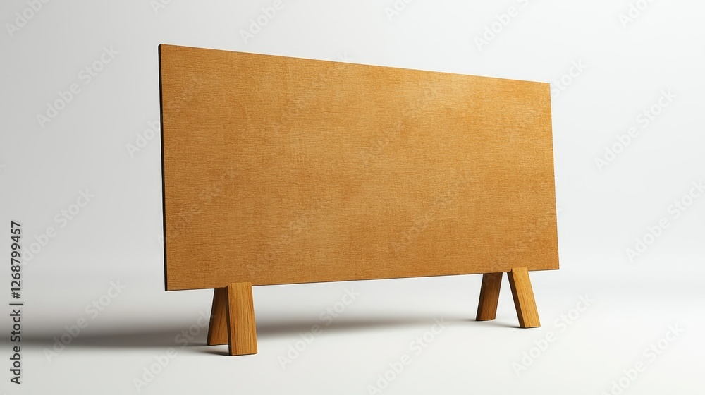 Poster isolated presentation board on white background for visual display