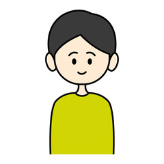 男性　シンプル　イラスト　正面　