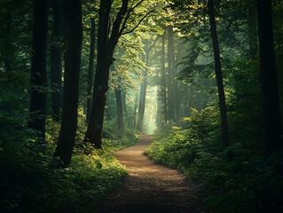 Obraz premium morning in the forest