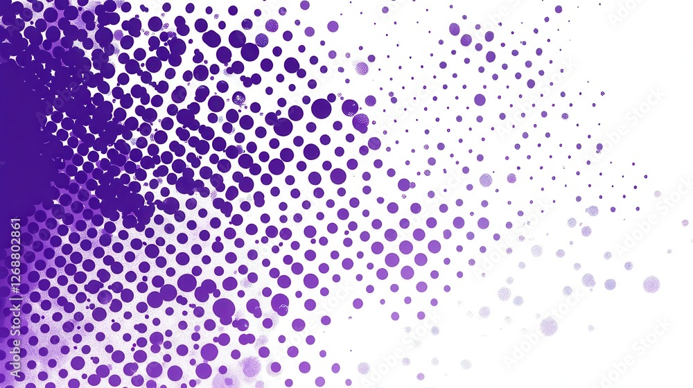 Fototapete Halftone pattern featuring a smooth transition of lavender hues for creative design applications