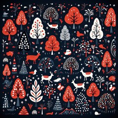 Beautiful Flat Vector Illustration of Christmas Elements and Designs