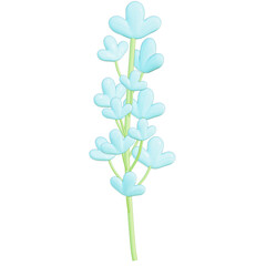 Easter Theme Cute Flower Deco on transparent background , 3D Rendering