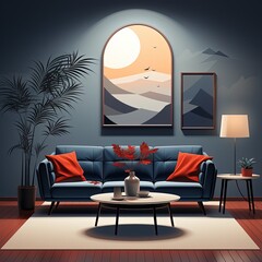 Modern Living Room with Minimalistic Furniture and Clean Lines