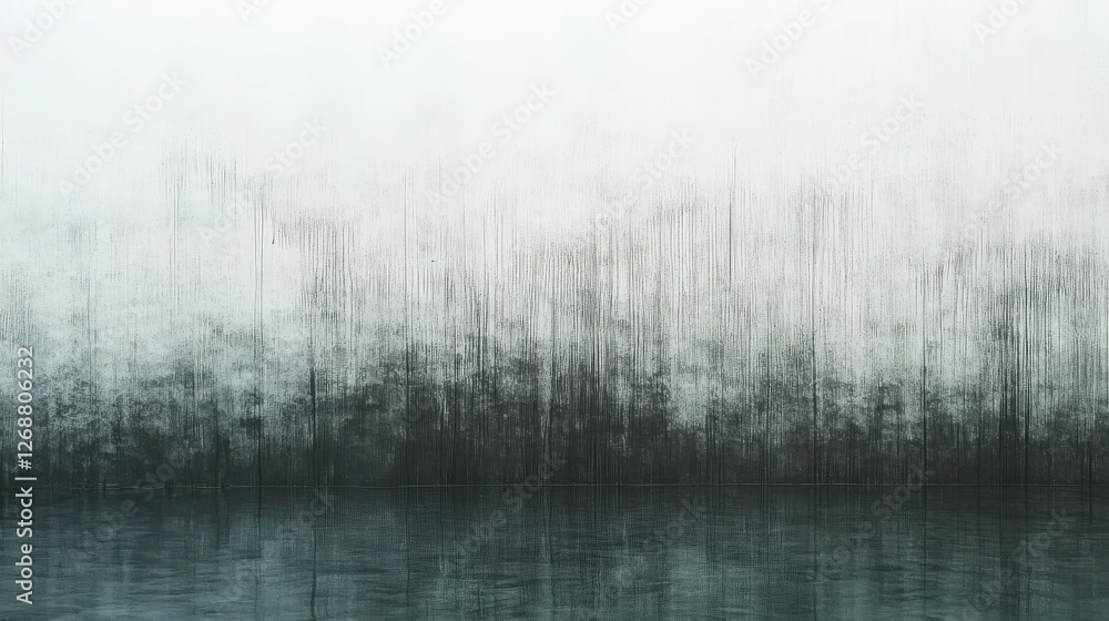 Aufkleber Subtle gradient of muted gray pencil strokes reflecting calmness and serenity in a minimalist setting