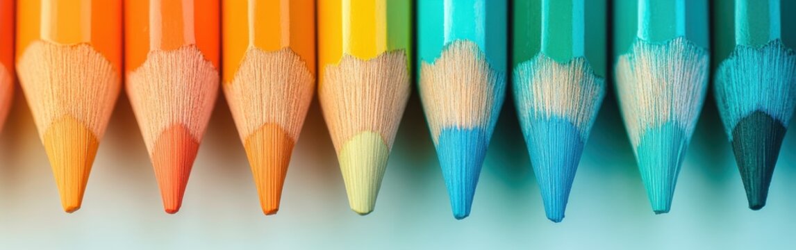 Soft pencil strokes create a beautiful gradient from warm to cool colors in an artistic display of color transition techniques