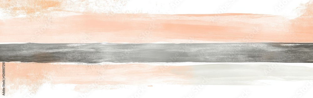 Poster soft peach and gray horizontal stripes create a calming and elegant design for various decor styles