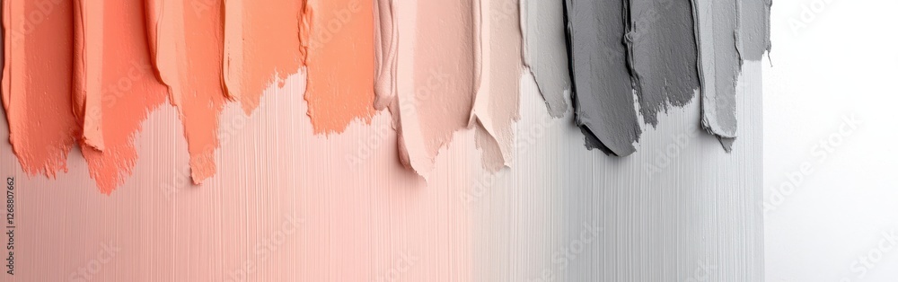 Poster gradient transition from pastel colors showcasing a smooth blend of coral, beige, and gray tones on 