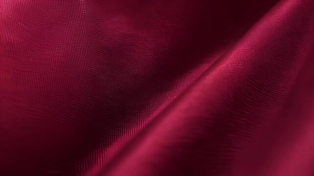 A detailed exploration red satin fabric ultra high definition showcasing intricate aving patterns textures elegant folds immersive close camera movements