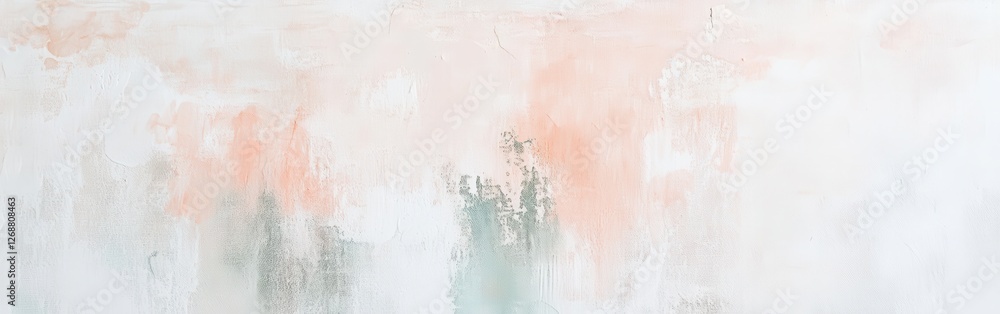 Poster Faint pencil strokes create a minimalist abstract composition on a textured white canvas