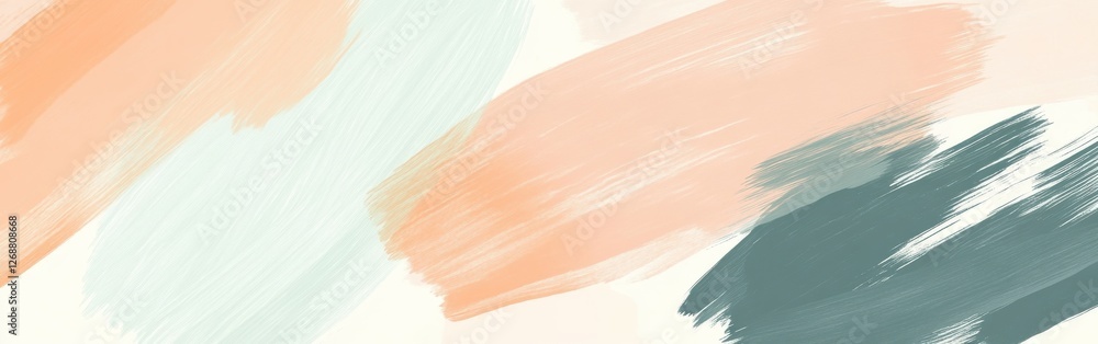 Poster minimalist pencil strokes create a soft gradient of pastel colors on a textured background