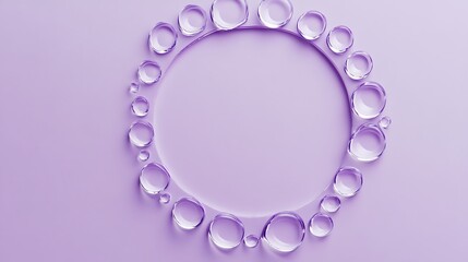 air bubbles in transparent liquid in colorful pink neon light