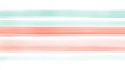 Elegant pastel coral and mint horizontal lines create a soothing atmosphere in a minimalist setting
