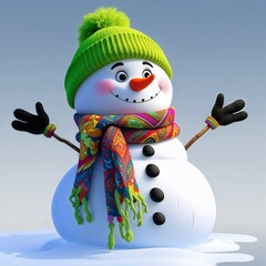 snowman on a white background
