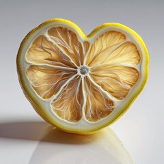 slice of lemon on white background