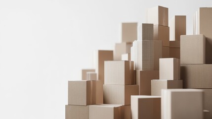 Obraz premium Storage and Packaging Logistics Concept in Low Resolution