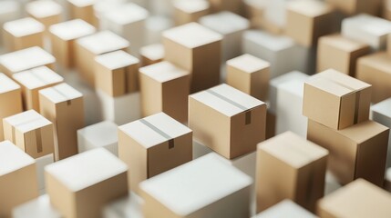 Fototapeta premium Packaging and Storage Concept in Logistics Environment