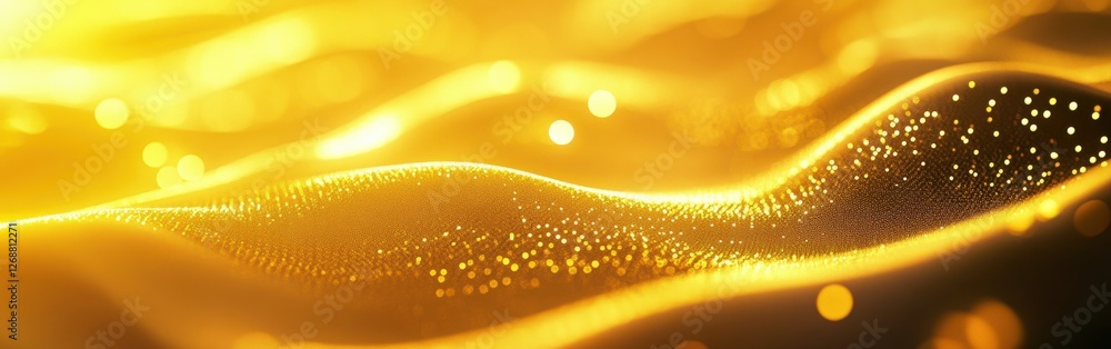 Aufkleber vibrant golden texture resembling flowing waves creates an enchanting backdrop of warmth and richnes