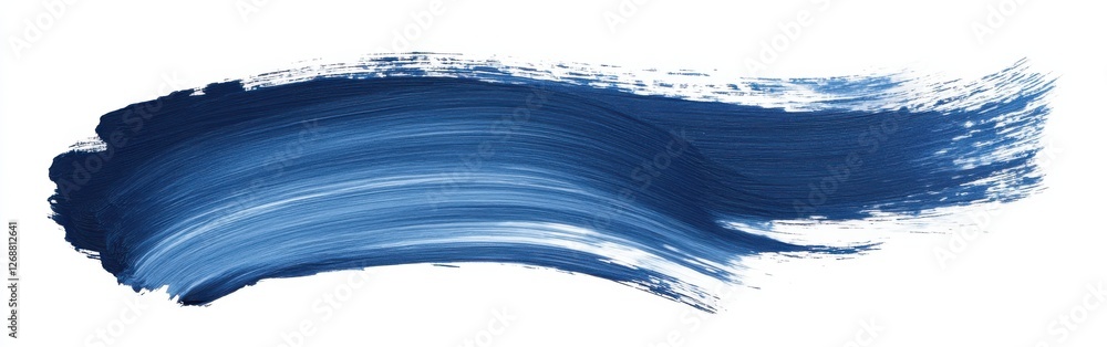 Aufkleber textured deep navy blue brush stroke with variations in tone and movement