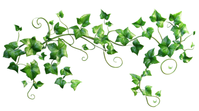 Green ivy hanging vine with transparent background - Powered by Adobe