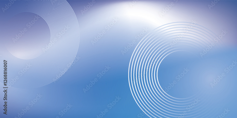Poster gradient abstract background with circular line pattern modern arts blue background