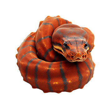 Striking Red Blood Python Close-Up Captivating Reptile Portrait