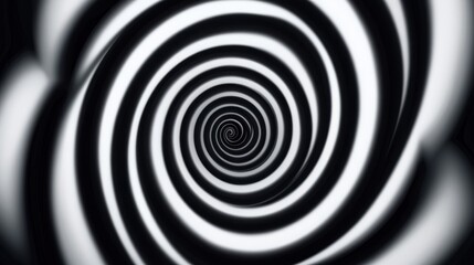 Obraz premium Intricate Black and White Spiral Pattern Creating a Hypnotic Illusion for Modern Art Poster and Design Projects