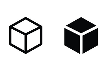 Cube icon. sign for mobile concept and web design. vector illustration