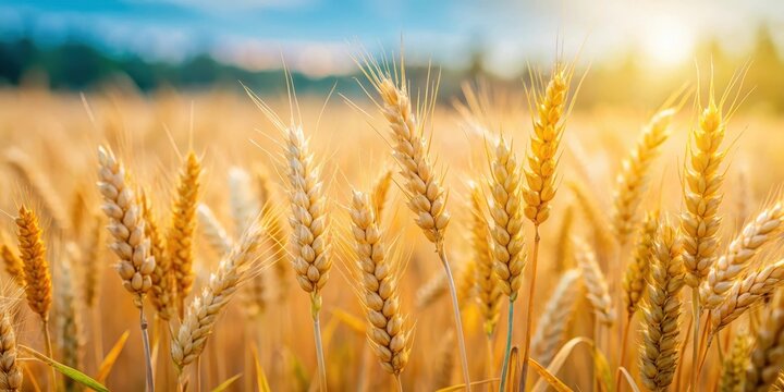 Wheat and tares growing together in a field with a blurred background