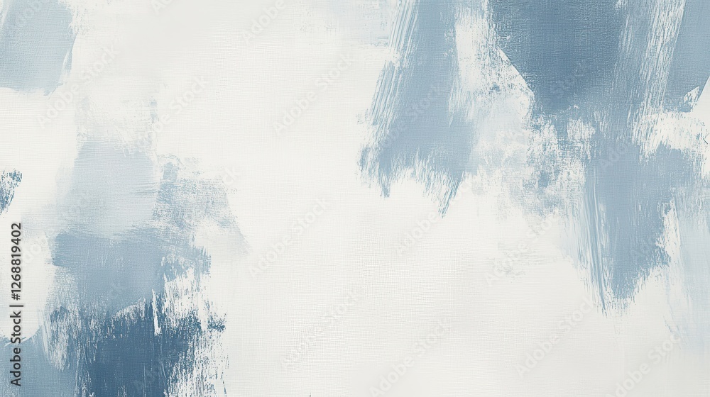 Fototapete soft white canvas with expressive strokes and a bold pencil creating a serene artistic environment