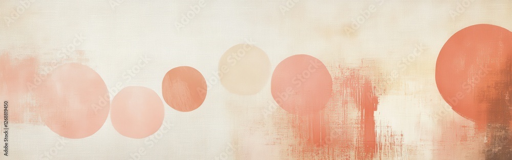 Poster gradient shades of subtle pencil strokes create a harmonious abstract composition with circular patt