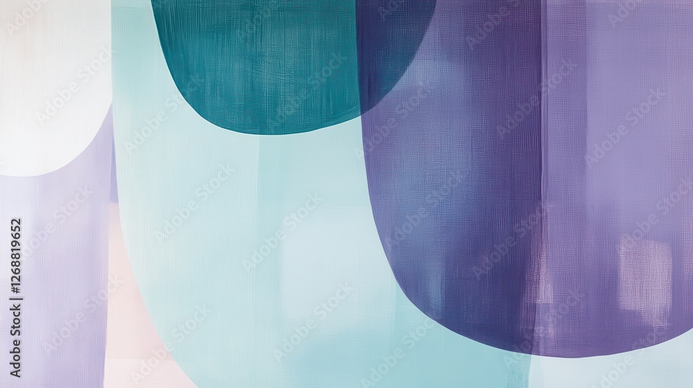 Poster soft pencil strokes create a smooth gradient of colors with an abstract design in serene hues