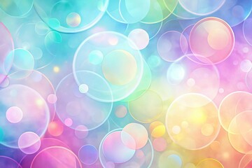 Pastel Gradient Abstract Background with Circular Shapes - Soft Dreamy Design